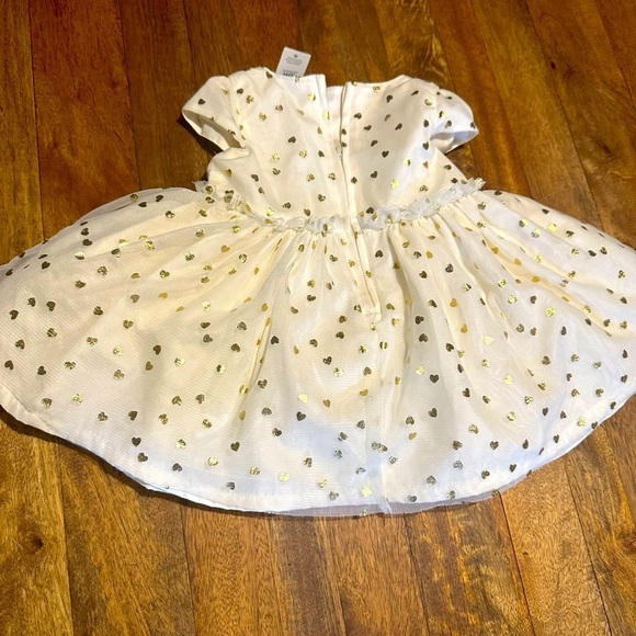Carters baby girl dress like new 3 months gold heart 💛 design - Picture 3 of 8